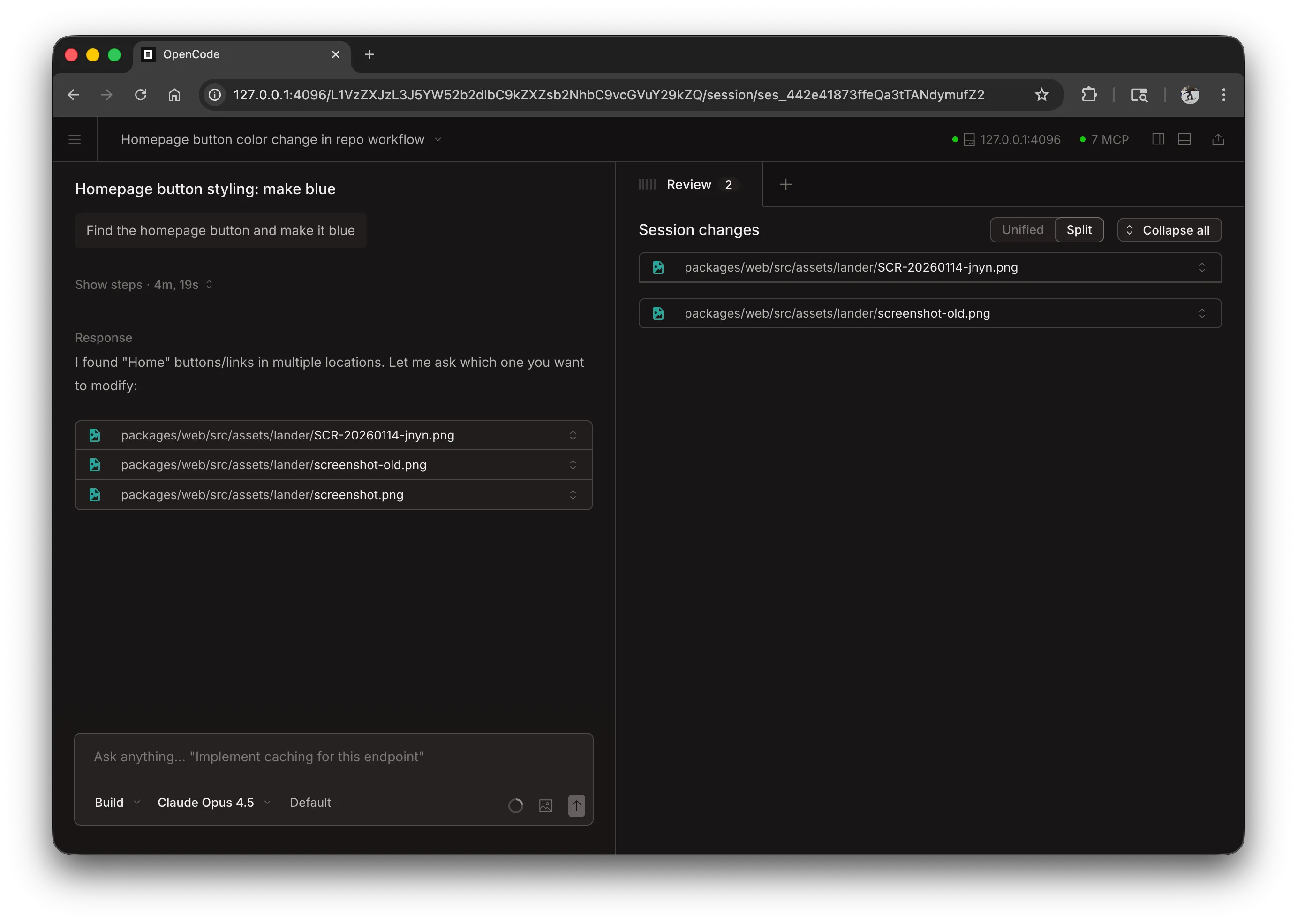 hordecode Web - Active Session